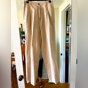 Zara woman size 4, 100% linen slacks.